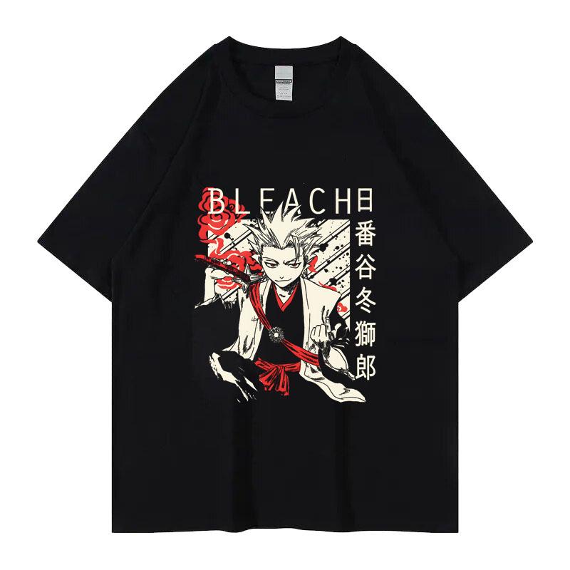 Shinigami cosigned 100 cotton Tshirt Kurozaki Ichigo Blue Dye Court thirteen Captain BLEACH shortsleeved men