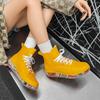 Fashion Womens Waterproof Rubber Rain Boots Lace Up Sneakers Celebration Shoes Garden Flush Designer Trendy Couple