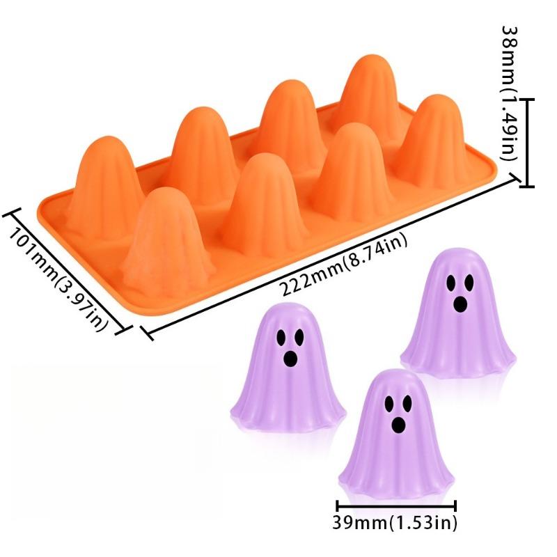 

Halloween-Themed Silicone Mold Pumpkin Ghost Shapes for Chocolate Candy Baking DIY Ice Cube Tray Party Decoration Crafting Tool