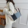 Fashion splicing candy color women's bag new soft surface casual shoulder bag simple hand bag