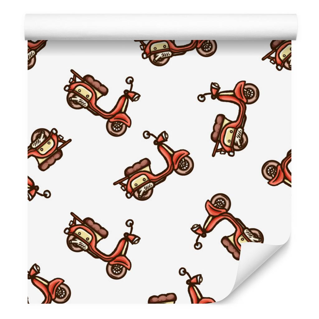 Wallpaper Drawn Scooters for Living Room and Bedroom 50x1000