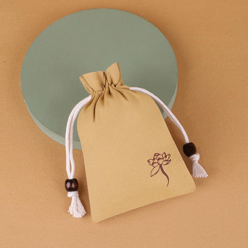 Blank Cotton Canvas Drawstring Bag for Custom Logo and Storage