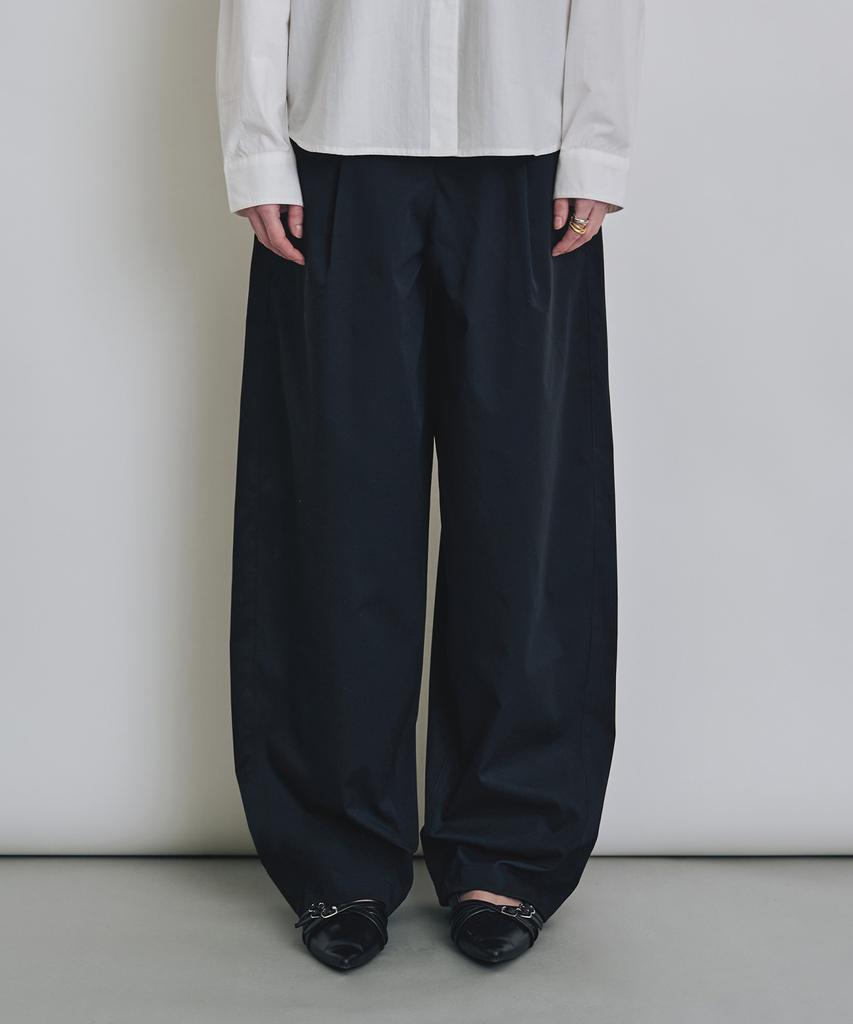 Keoseuteomeokeullagumeon Cotton-Like Semi-Balloon One-Pleat Slacks 3 Color Cowpt003