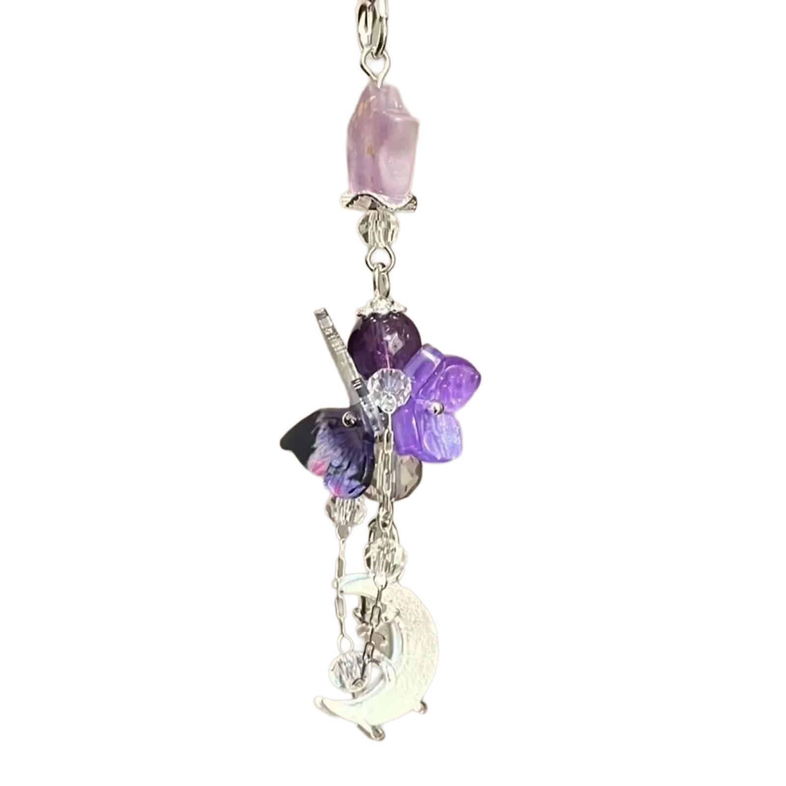 

Purple Beaded Tassel Phone Charm Fashionable And Practical Phone Hanging Accessory For Young Women And Trendy Users
