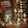 2D Arcylic Goat Advent Calendars 2026, Christmas Animal Advent Calendar Collection,24 Days Countdown Christmas Tree Ornament