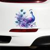 QT2370#15cm Peacock And Floral Pattern Car Sticker for Laptop, Truck,Motorcycle, Window
