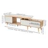 TV Stand, Modern with Doors, Adjustable Shelves Adjustable Length Beautiful Home Decoration Store Media, Electronic Products
