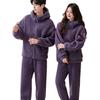 Coral Fleece Pajama Set Thick Double Layer Soft Loungewear Men Women Winter Homewear