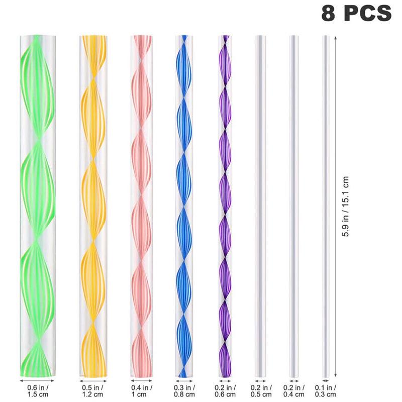 13-Piece Acrylic Spiral Rod & Dotting Tool Set for Nail Art and Mandala Designs