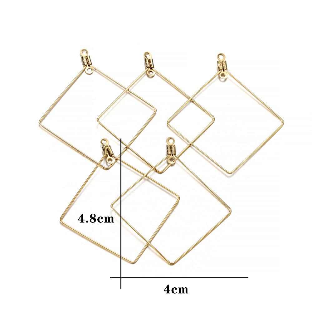 10-20Pcs/Pack Geometric Figure Blank Stainless Steel Charm Pendant Tray Bezel Epoxy Resin Molds For DIY Jewelry Making Supplies