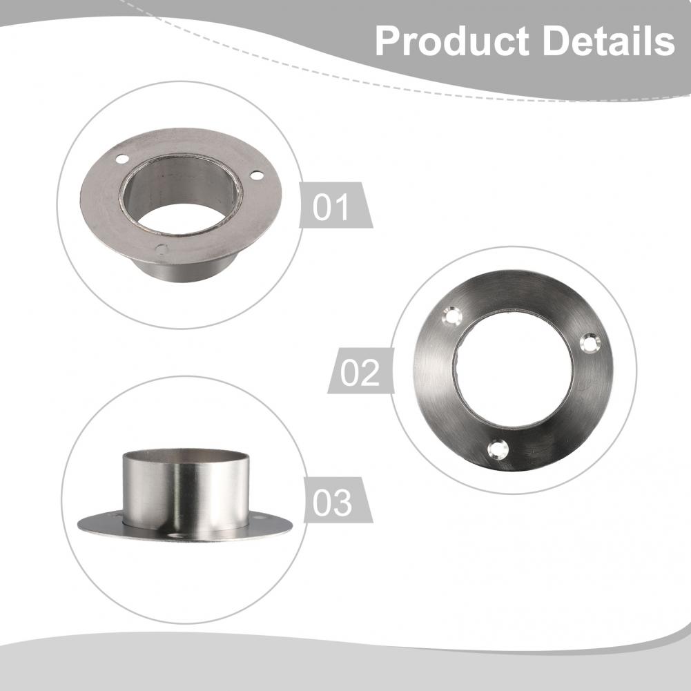 Handrail Flange Bracket Wardrobe Rails Ceiling Socket