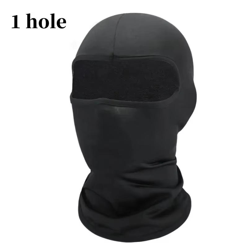 Black Full Face No Hole Cover Hat Women Men Cs Balaclava Cap Sun Uv Protection Bike Motorcycle Multi-Hole Ski Mask