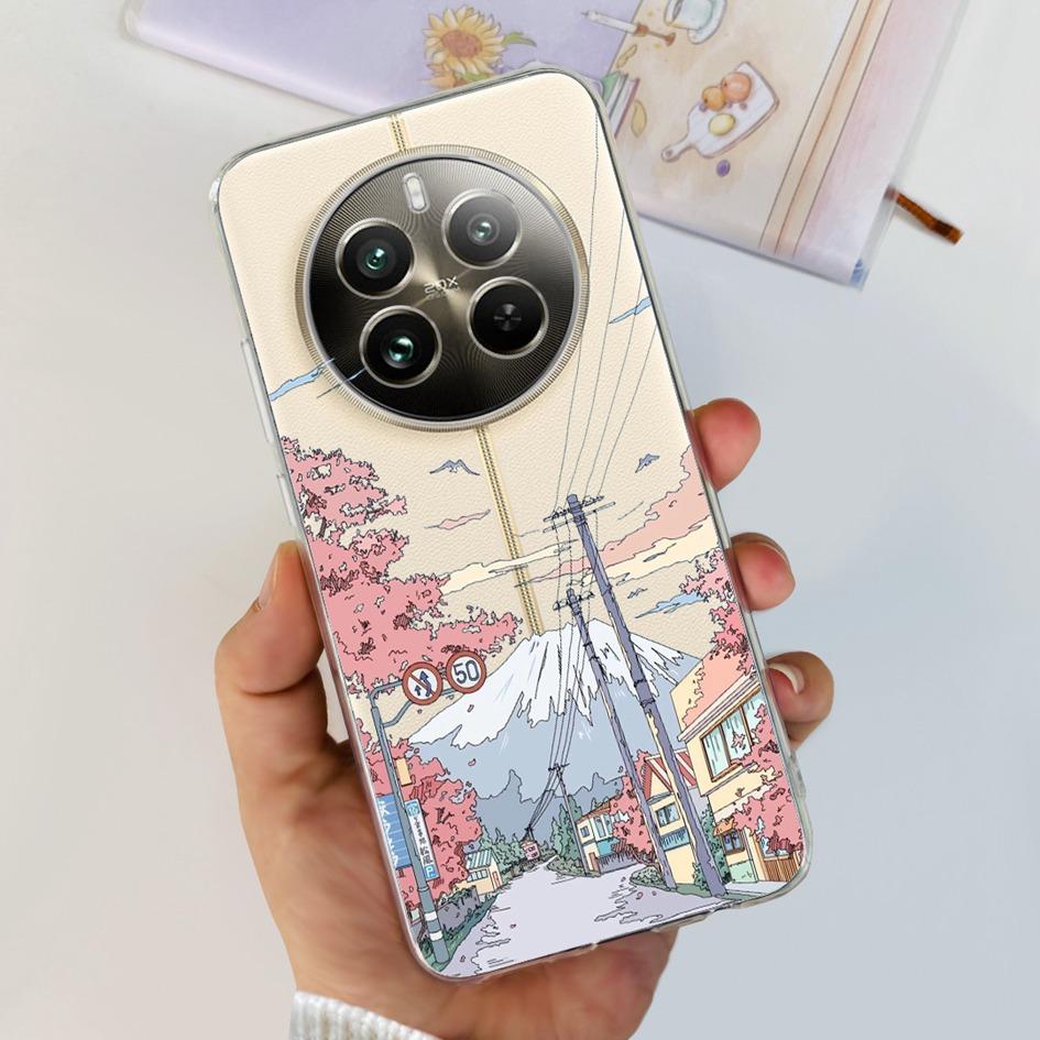For Realme 12 Pro Plus Case Popular Flower Astronaut Soft Clear Silicone Phone Cover on Realme 12 Pro 5G 2024 Funda RMX3842 Case