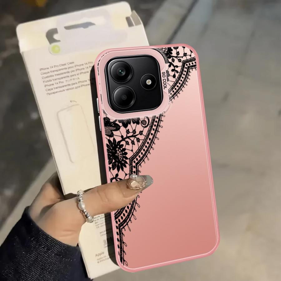 Back Phone Cover Case for Xiaomi Mi 12T Pro 13T 11 Lite Black Lace Patter Fashion