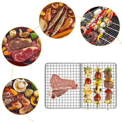 Titanová grilovací deska Ultralehký rošt na grilování BBQ drátěná síťovina pečení opékání Chladicí síťová deska pro