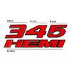 1 Stück 3D Metallaufkleber Auto Kofferraum 345 392 HEMI Emblem Plakette Für Dodge Challenger Ram Charger Caliber Journey Caravan Chrysler Dart