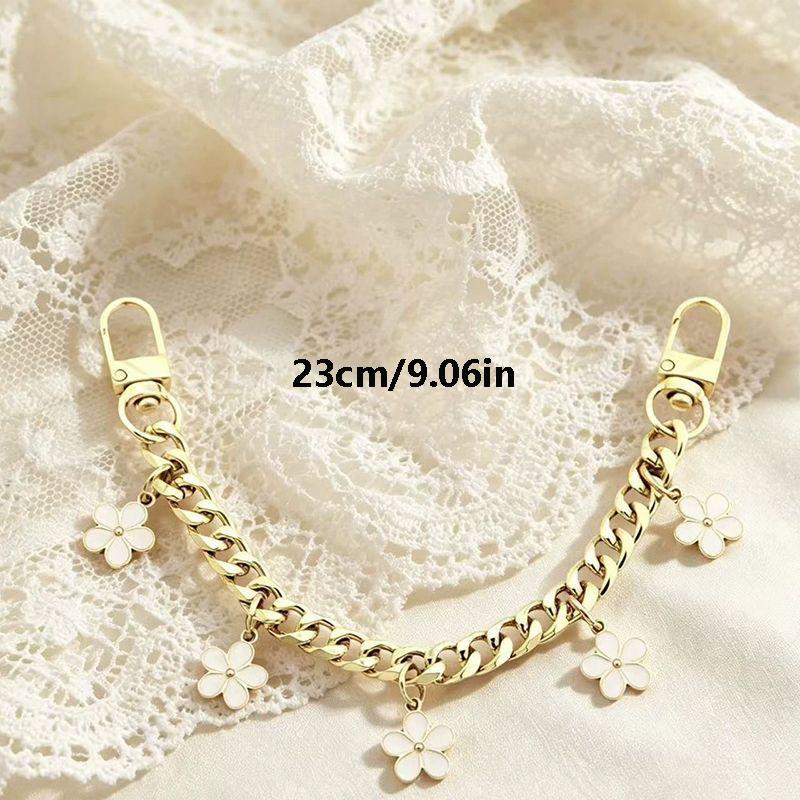 High-end Alloy Metal Sakura Extension Chain for Women's Bag Fashion Bag Decoration Chain Bag Accessories Pendant