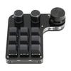 Mini Gaming Keypad 3 Knobs RGB Backlit Blue Switch Programmable 9 Key Keypad for Music Office Media