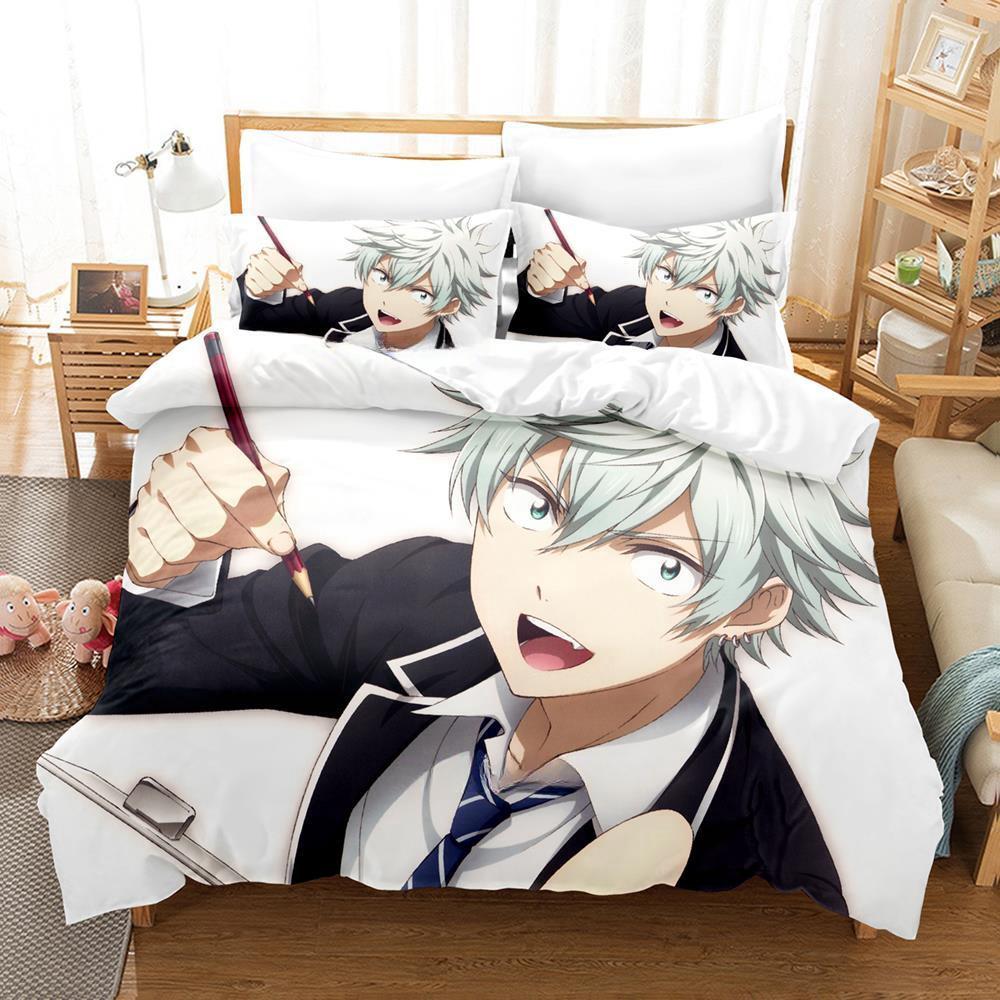 Yamada-kun och de sju häxorna Sängkläder Tecknad Anime tredelat set Vuxen Barn Sovrum Påslakanset 3D Kawaii Flickor