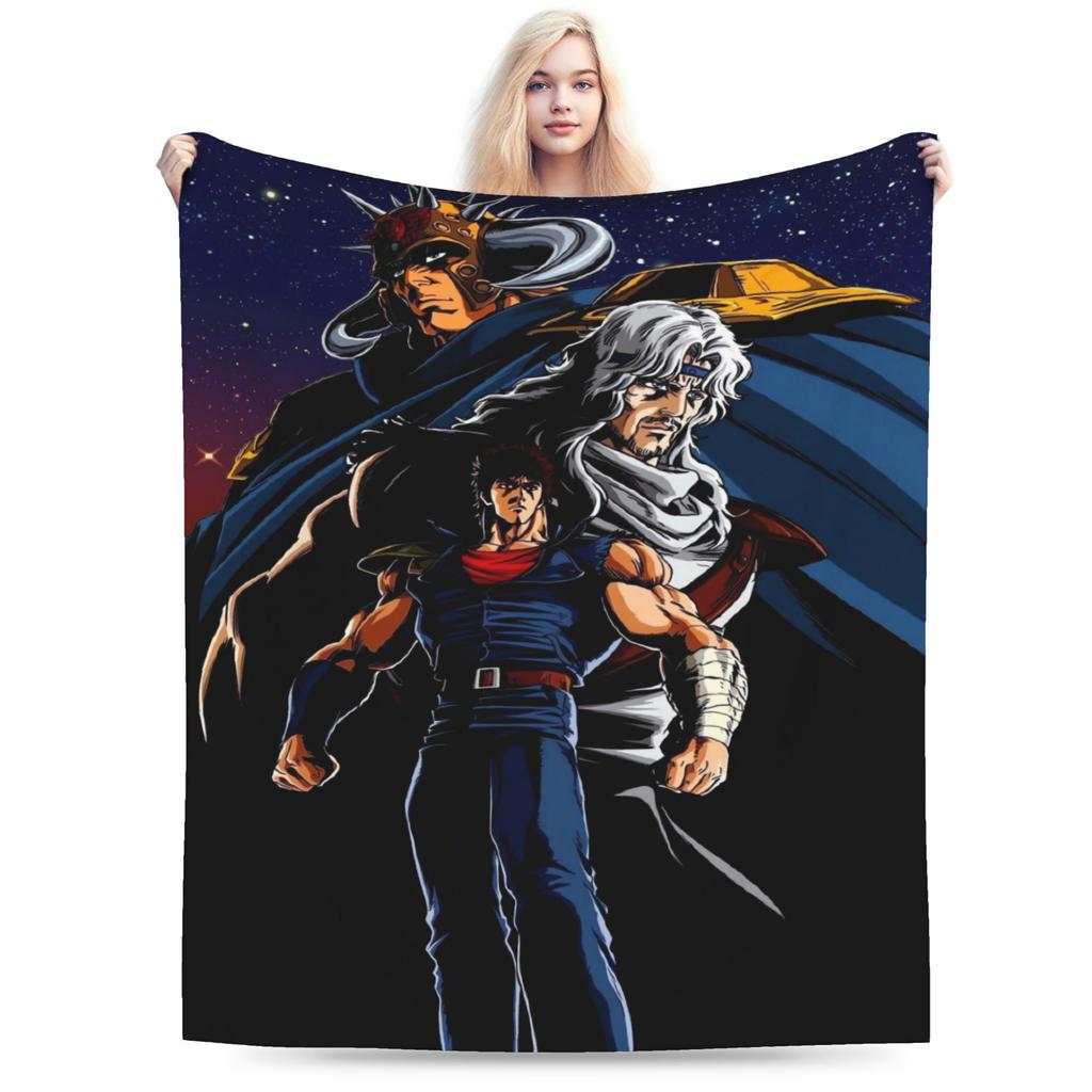 Warm Blanket Children Travel Hokuto No Ken Survivor Cute Throw Blanket  Flannel Bedspread For Living Room Funny Sofa Bed Cover