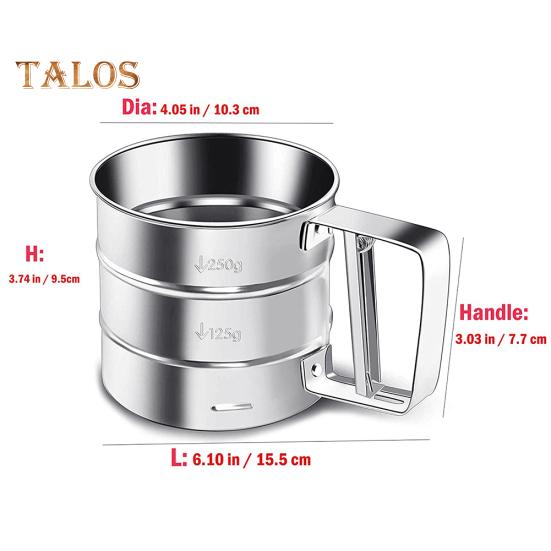 Stainless Steel Powder Flour Sieve Cup Mesh Strainer Baking Kitchen Gadget Tool Live City Fashion Home Decor