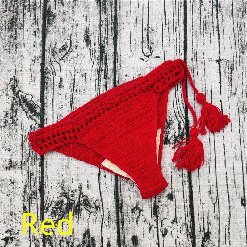 Handmade Crochet Bikini Swim Shorts with Lining