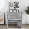 VidaXL Dressing Table with Mirror Sonoma Grey 86.5x35x136 Cm 820494