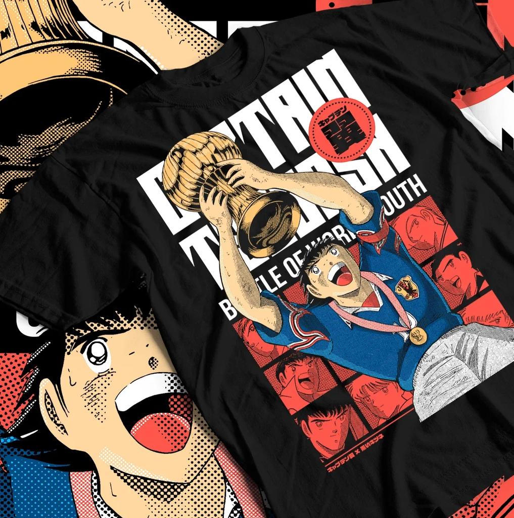 2026 New Football Young Player Series Retro T-shirt for Men Japanese Anime Shirt Unisex Summer Cotton Loose Short Sleeved Top