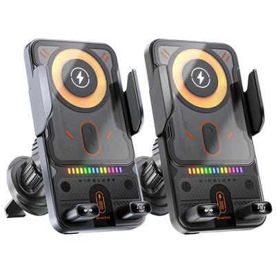 15W Wireless Car Charger Cell Phone Holder Air Vent Phone Bracket Auto Clamping Car Accessories