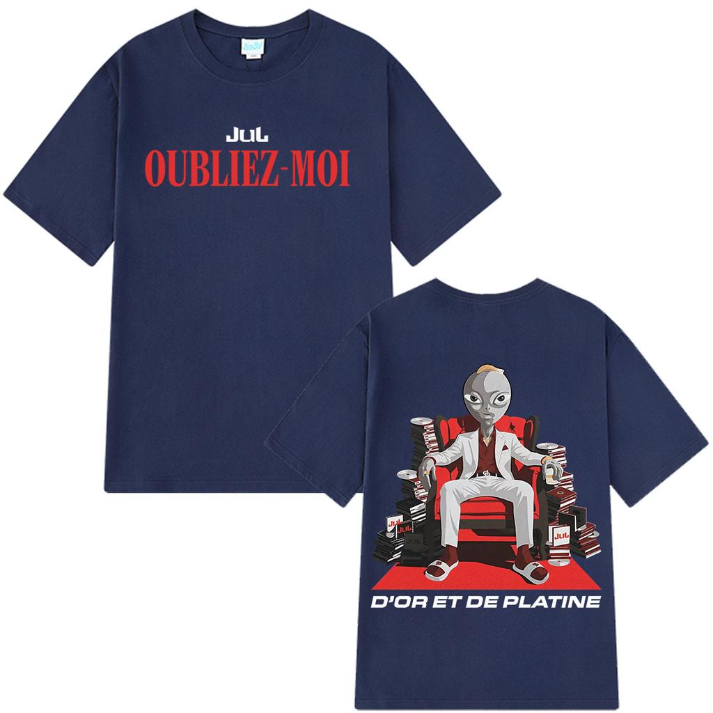 Jul New Album OUBLIEZMOI Tshirt Unisex Women Summer Cotton Clothing Oversize Fashion Round Neck Short Sleeved Tee Streetwear