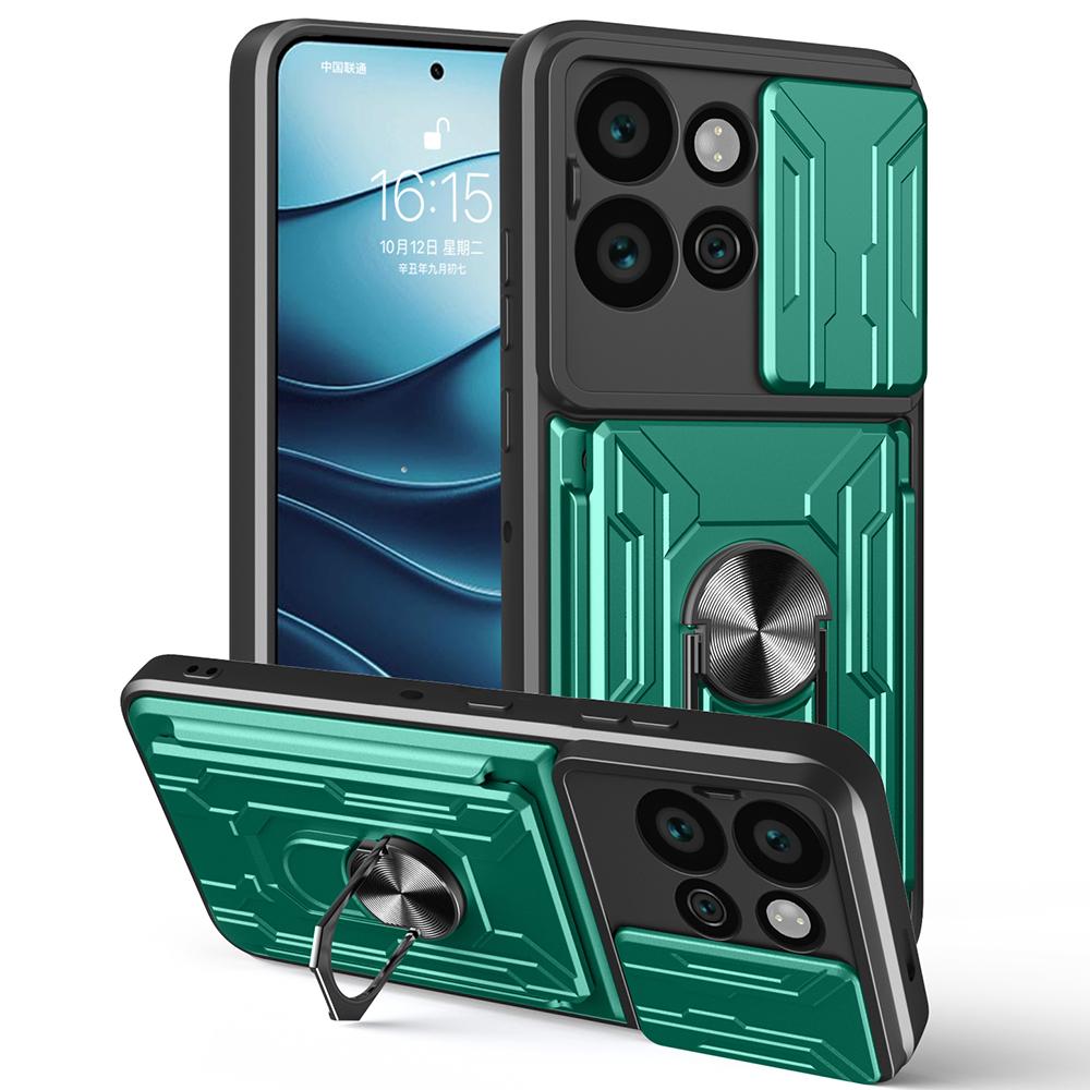 For Motorola Edge 50 Neo 5G/Moto S50 5G Case PC+TPU Kickstand Phone Back Cover with Camera Slider