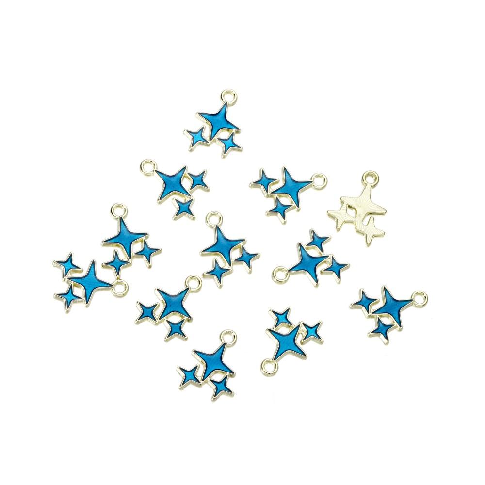 10pcs/bag Colorful Flower Heart Charms Pendants Enamel Metal Necklace Bracelet Charm For DIY Jewelry Making Supplies Accessories