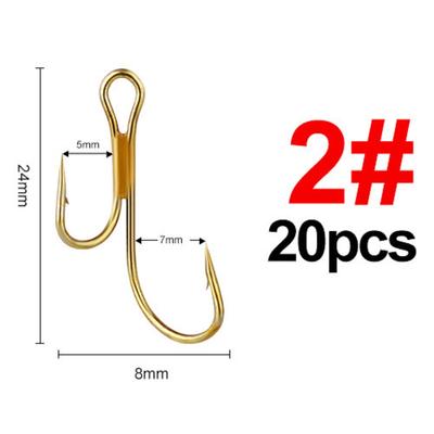 Barbed Fishing Hooks Crank Double Hook Fish Fishing