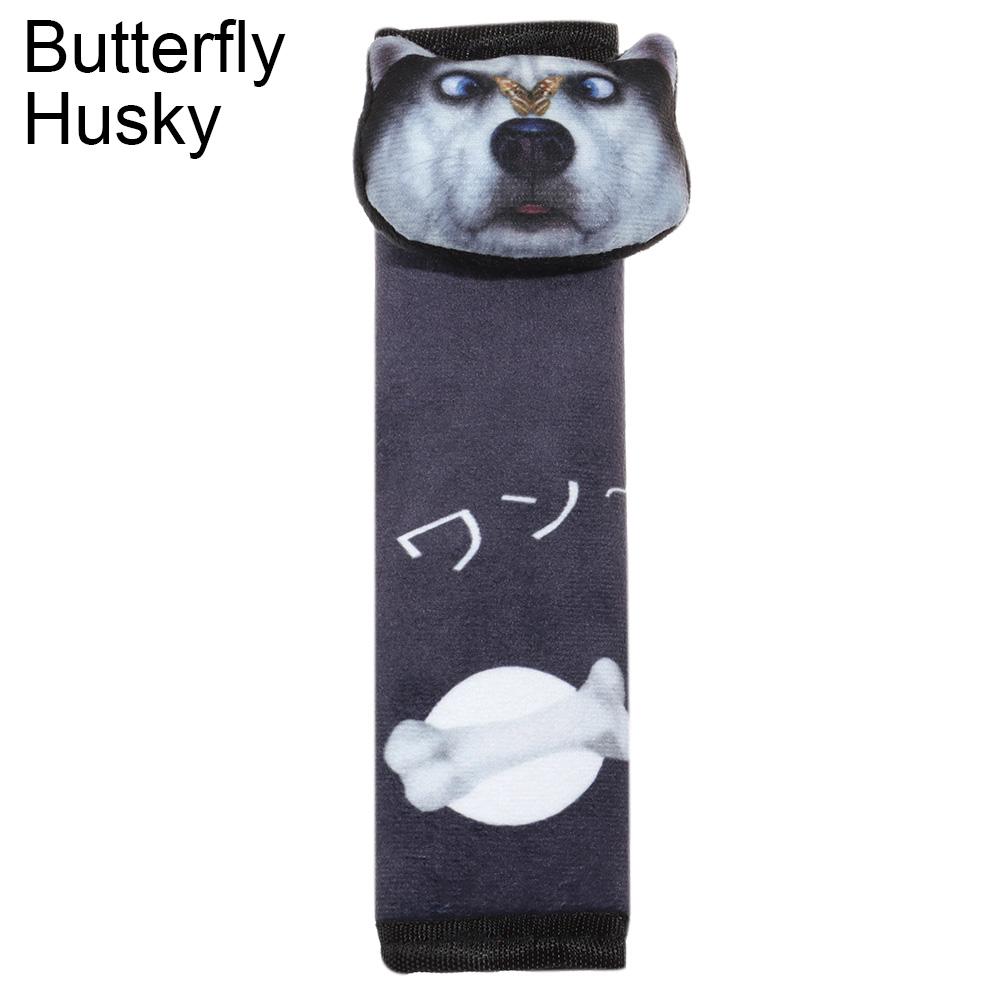 Grey Cat Car Seat Belt Cover Car Safety Belt Protector Cartoon Shoulder Strap Three-Dimensional Shoulder Guard Car Accessory