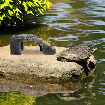 Turtle Terrace Tortoise Basking Platform Resin Cave Fish Tank Accessories Habitat Indoor Ornament