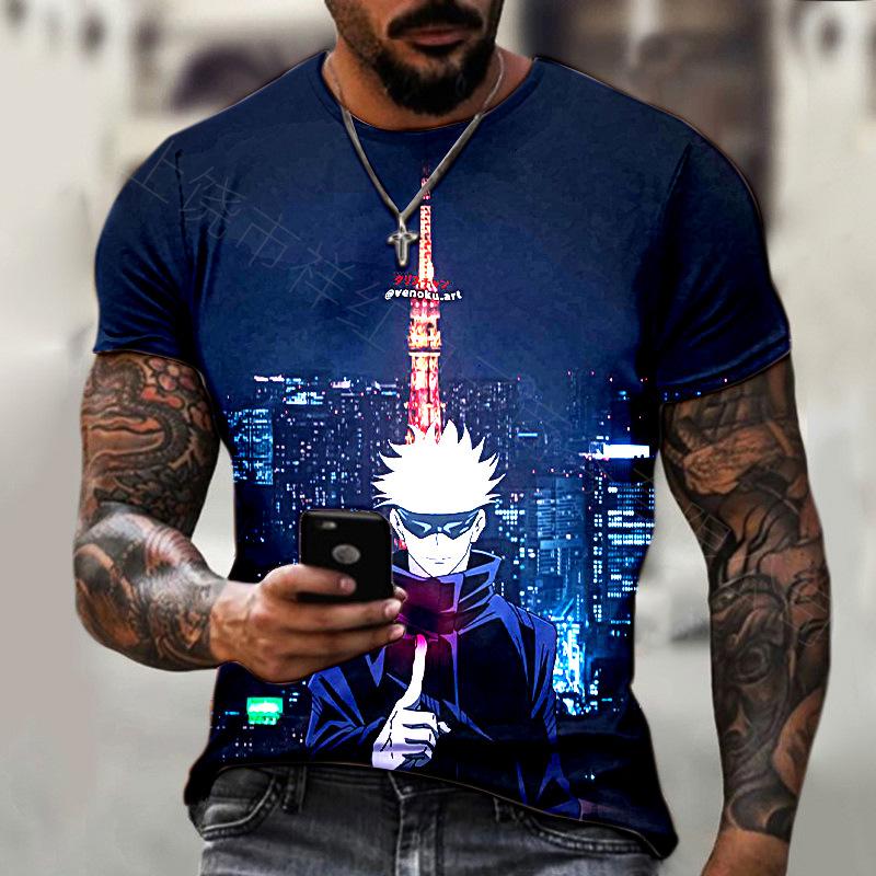 Funny Men's T Shirt Cartoon 3D Print Summer Casual Short Sleeve Pullover Fashion T-shirts Outdoor Male Overszied Clothing