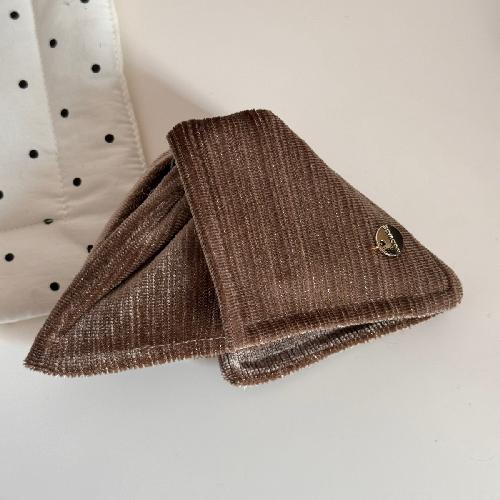 Autumn and Winter Retro Flannel Triangle Grip Clip High-end Sense of The Back of The Head Female Hairpin Banana Clip Large