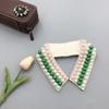Women Pearl Fake Collar Retro Lace Beaded Collar Choker Necklace Party Bride Clothing Accessories Sweet Detachable False Collar