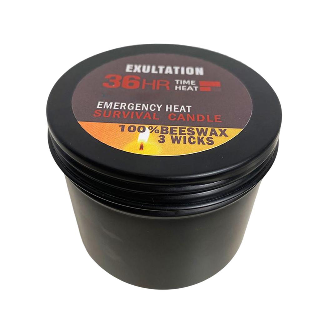36 Hour Survival Candle 3- Environmentally Friendly Odorless Candle with Lid Picnic Outdoor Supplies