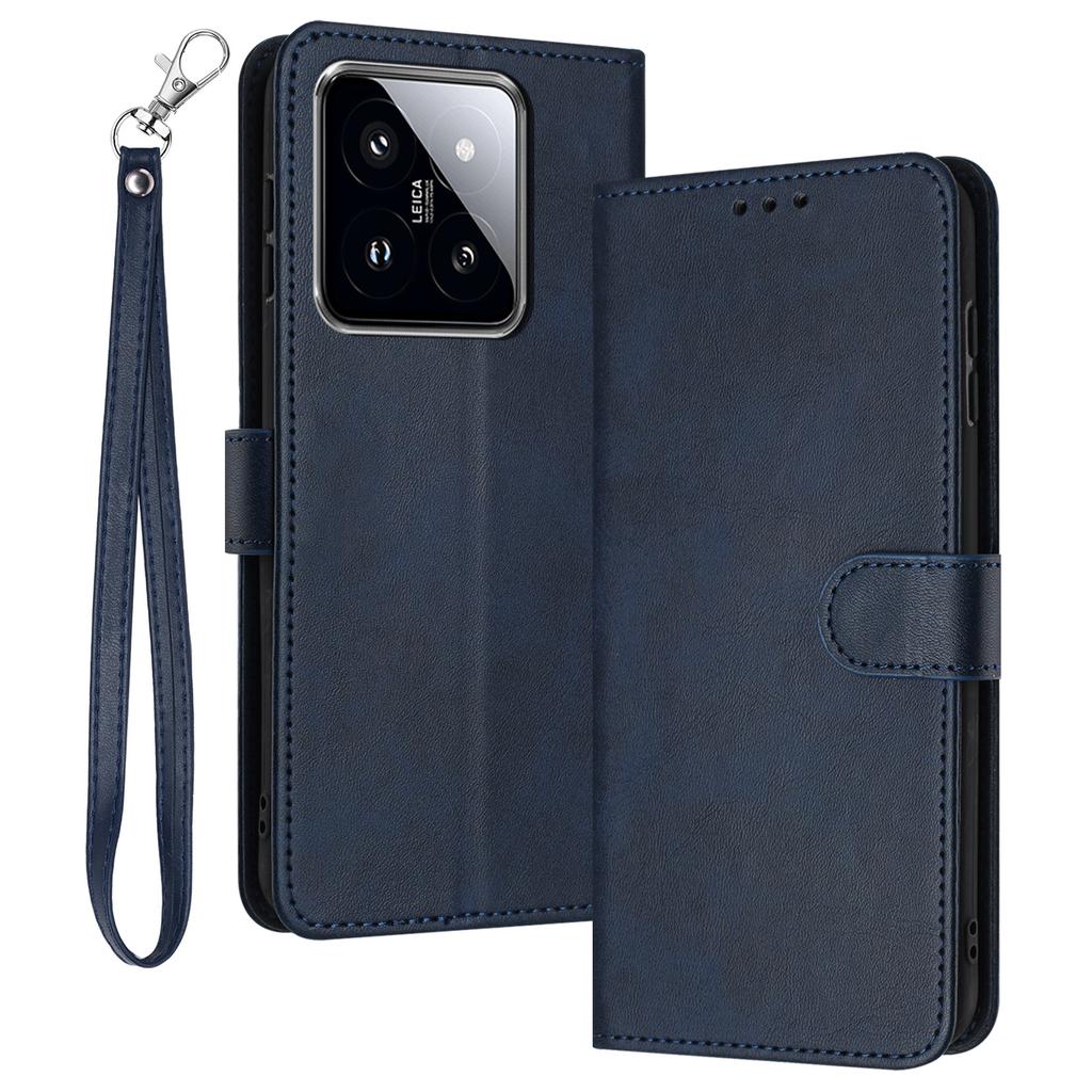 For Xiaomi 14 Case Full Protection Folding Stand Leather Phone Cover with Wallet