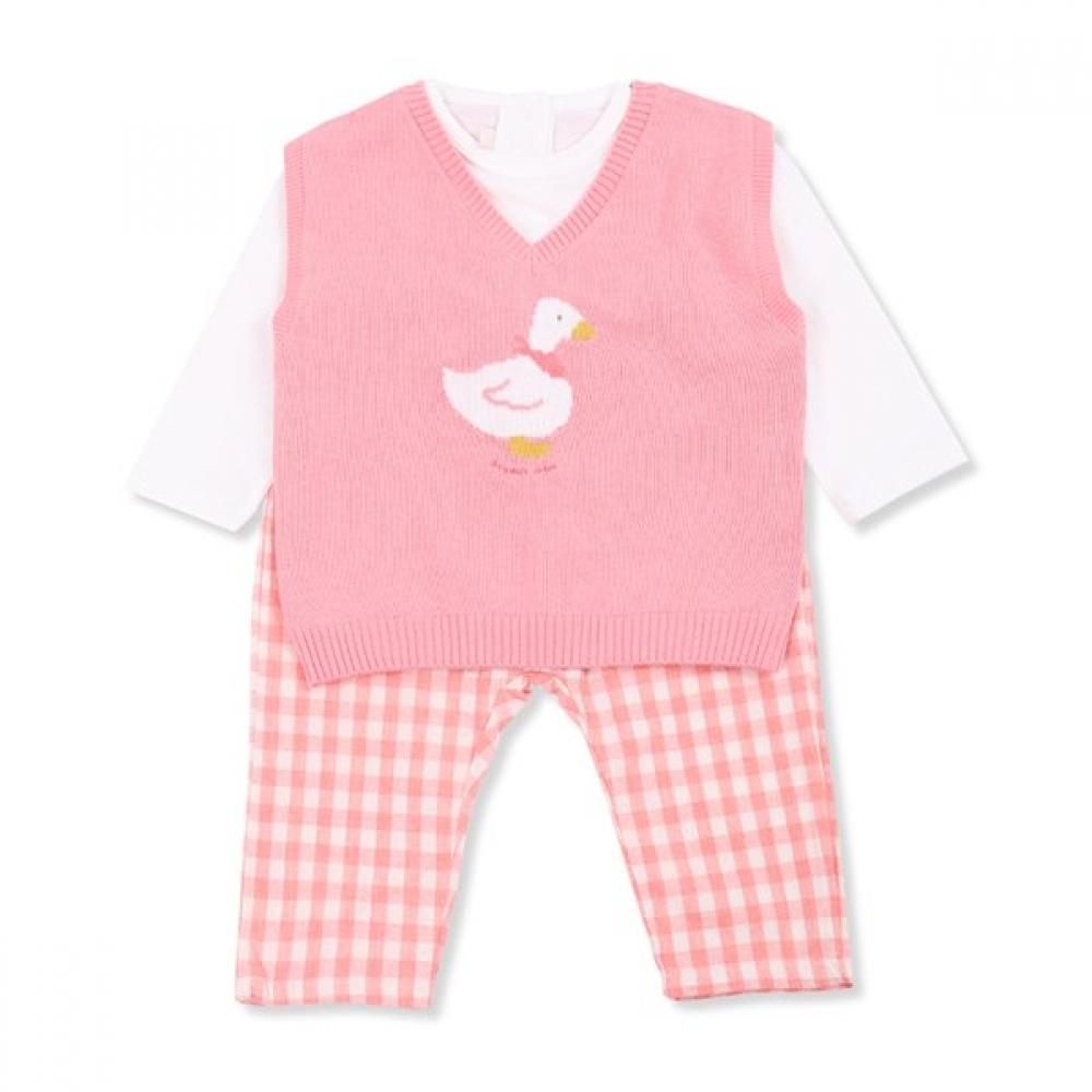 Organicmom Pink Natural Long Sleeve 3pcs  Mjst3p03 80