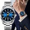 Wasserdichte Herren Damen Quarz Dress Watches Leuchtender Kalender Armbanduhr Stahlarmband Paar Lässige Tägliche Uhr