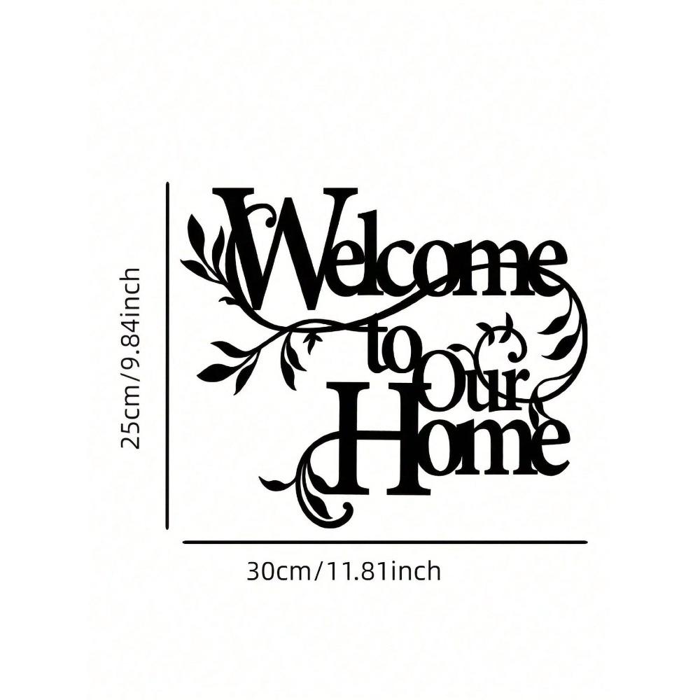 

Wrought Iron Welcome Sign for Home Wall Decor Christmas Porch Living Room Hanging Plaque Metal Art Craft Garden Yard Gate Ornament TY5774 різнокольоровий
