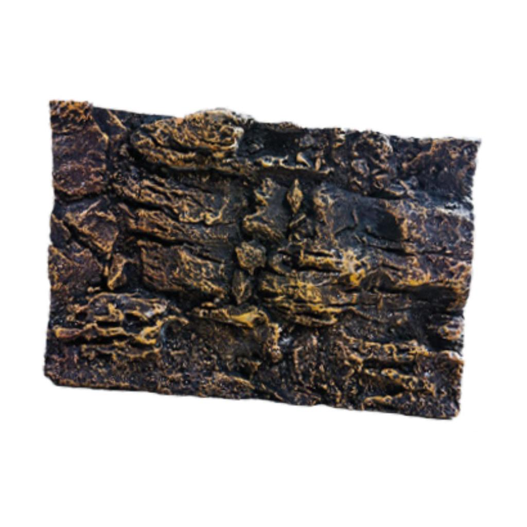 3D Rock Aquarium Background Replacement Decoration,Photography Rocky Terrarium Background Simulation Rock for Snake Gecko Lizard