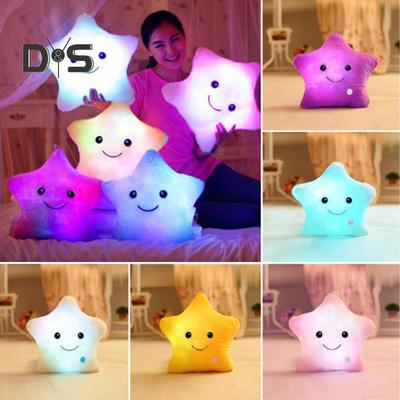 Twinkle Star Yastık Doldurulmuş Yıldız LED Işıklı Yastık Parlayan Yıldız Atma Yastığı Gece Lambası Çocuklar İçin Duyusal Peluş Oyuncak