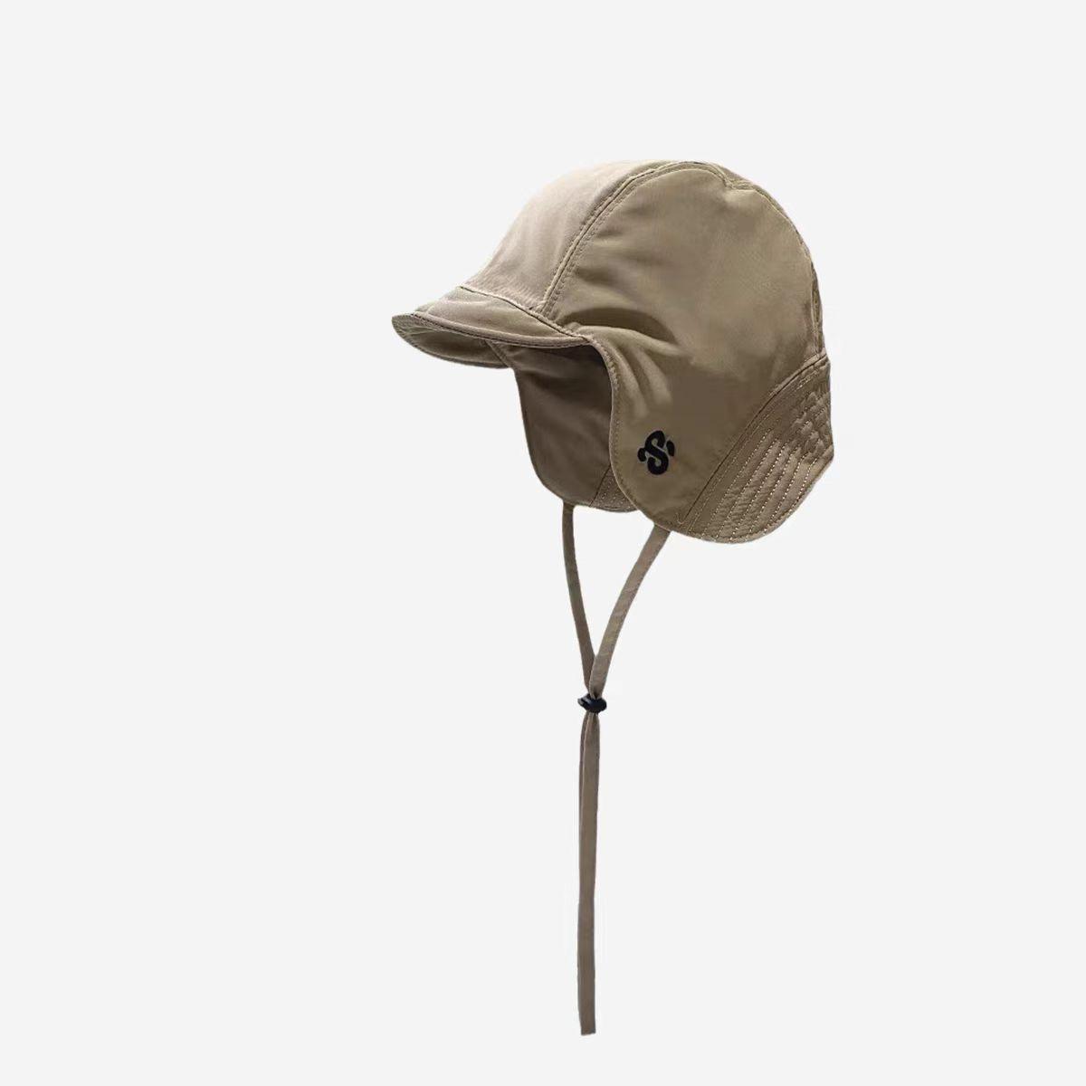 

Пилотская шапка мужская осенне-зимняя теплая защита ушей утиный язык локомотивная шапка Lei Feng женская молодежная уличная снежная шапка M（56-58cm） хаки