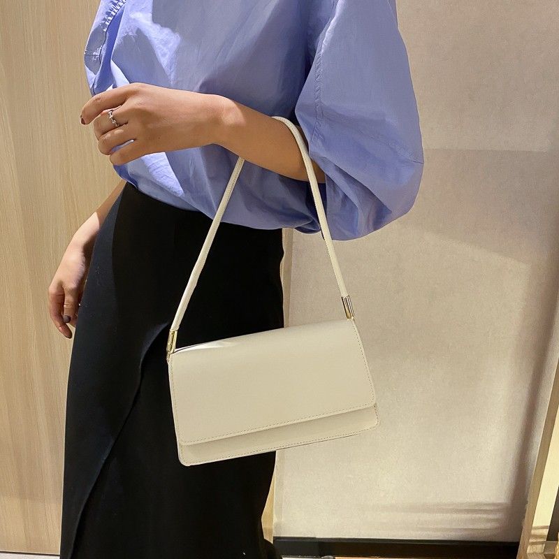 French Texture Popular Armpit Bag Milk Tea Color French Stick Single Shoulder Small Bag Women's Bag Fashion
