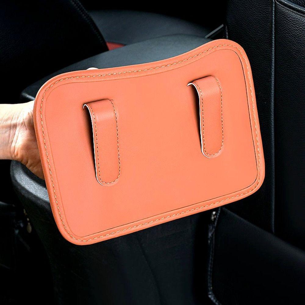 Waterproof Car Cup Holder Leather Car Trash Can Car Seat Back Organizer Car Interior Accessories