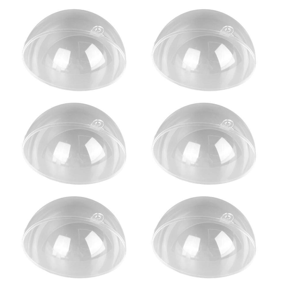 10pcs Transparent Clear Fillable Ball Hanging Hole Holiday Decor Sphere Tree Decoration
