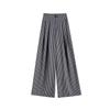 2026 Spring/Autumn Women's High-Waisted Slimming Striped Wide-Leg Floor-Length Pants